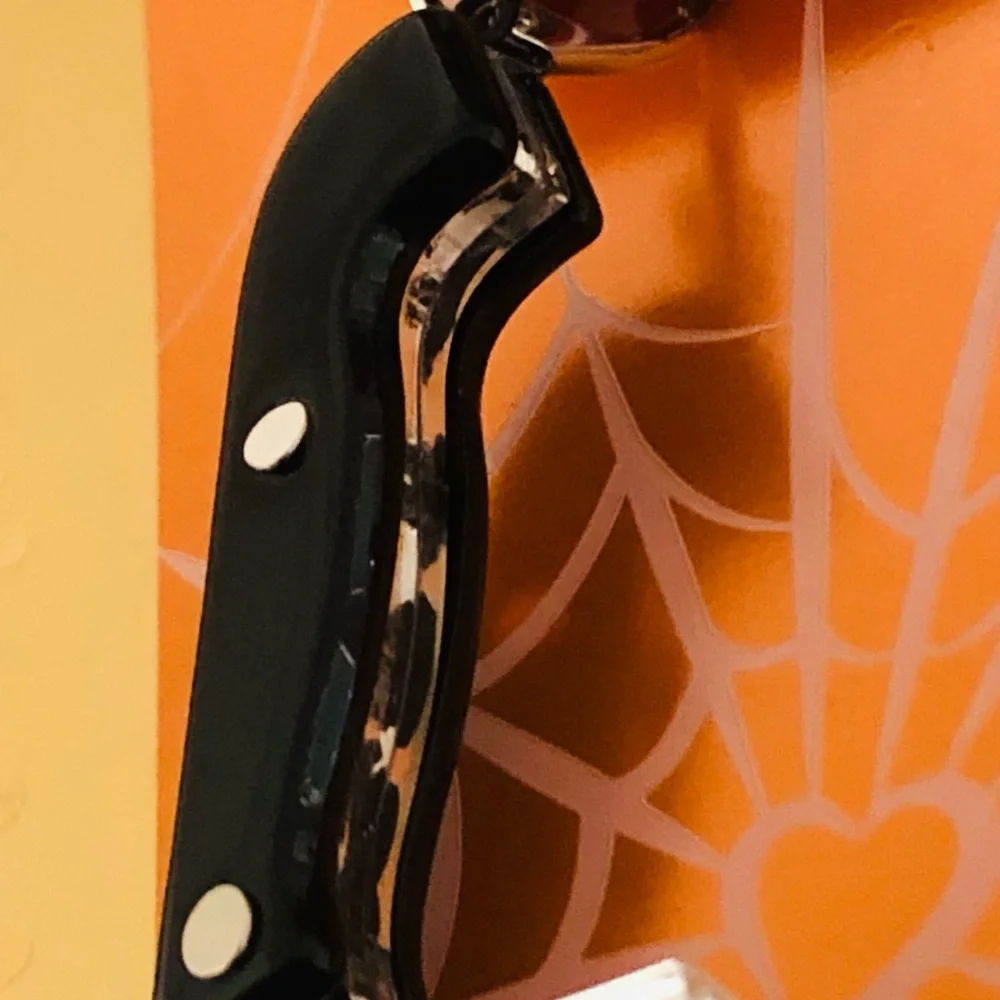 Authentic Betsey Johnson Earrings - Halloween Cleaver, Dangle Rhinestone NWT